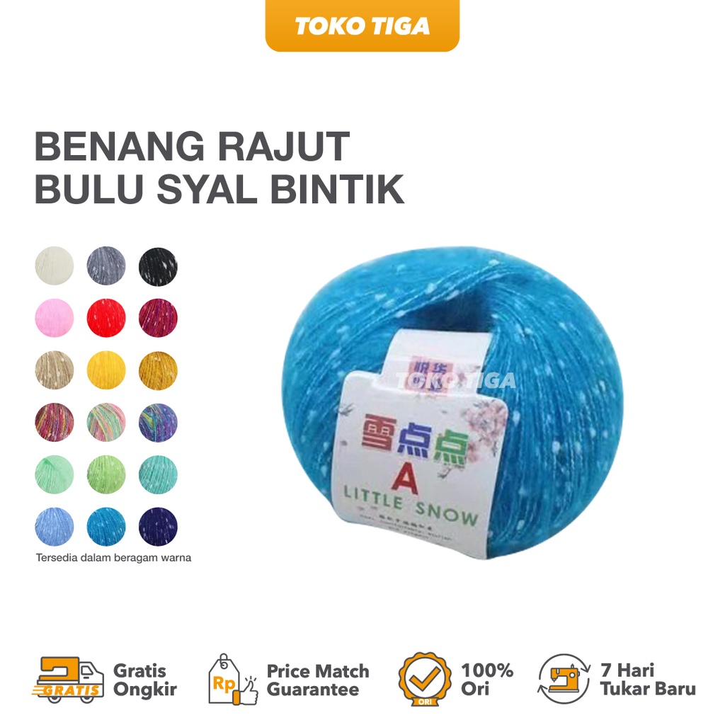 Benang Rajut Bulu Syal Bintik / Mohair Spotty Yarns (MYS1)