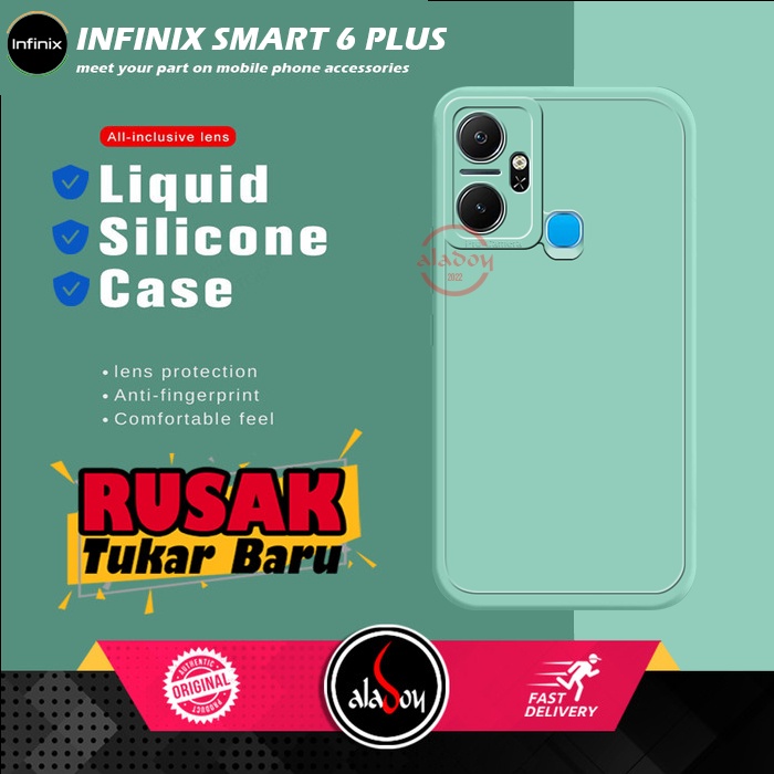 Case Infinix Smart 6 Plus Soft Case Liquid Silicone Pro Camera Premium Casing