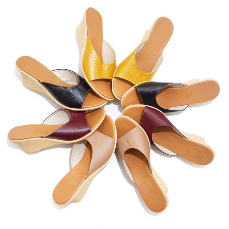 Sandal Kulit Wanita Heels Kulit Wanita Asli Garut