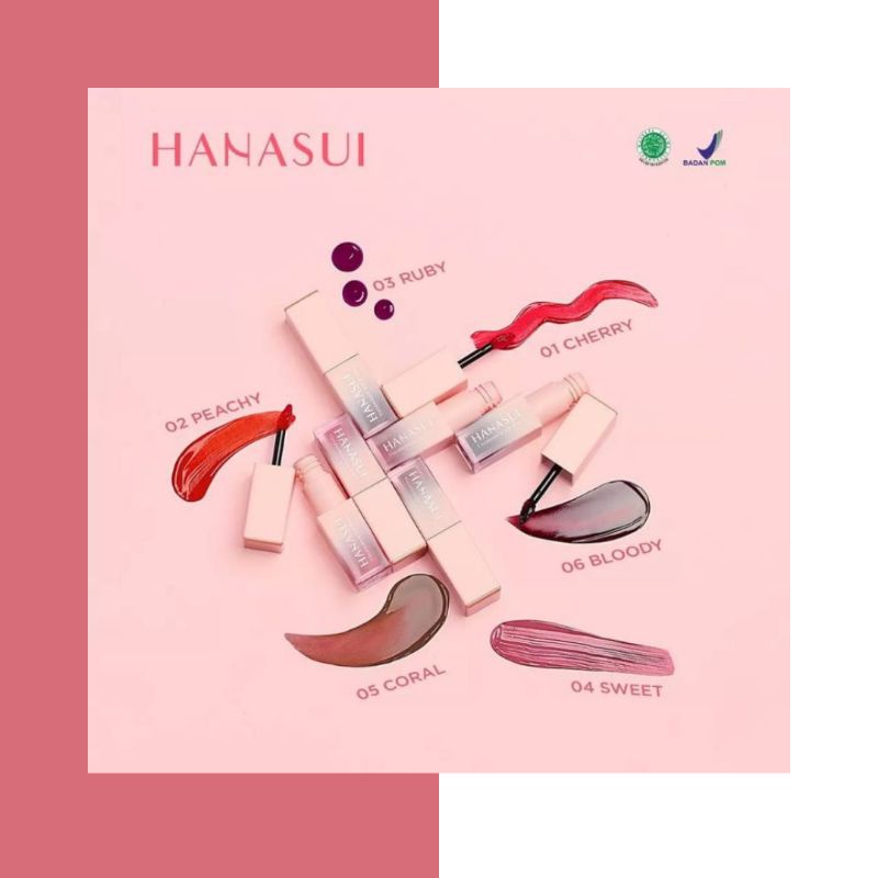 HANASUI TINTDORABLE LIP SATIN / LIPTINT ORIGINAL BPOM