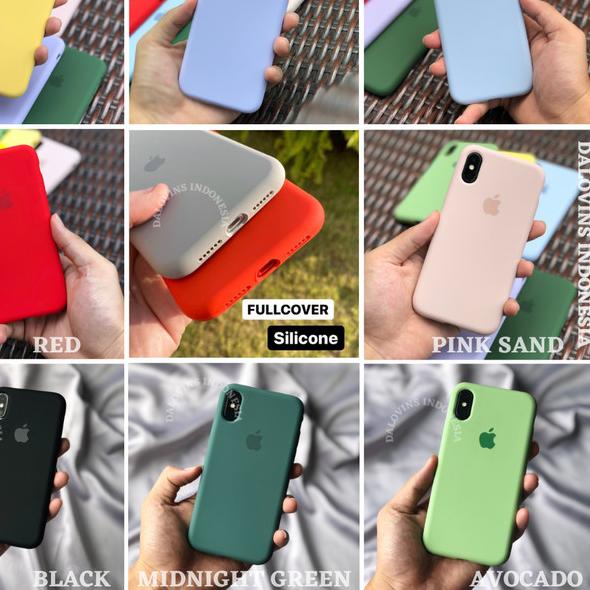 Premium Silicone Case Iphone X XS XR XS MAX Softcase Polos Full Cover - Navy, iPhone X / XS