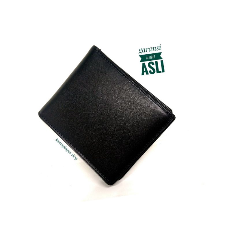 Dompet import kulit asli pria polos tanpa logo tanpa merk kualitas original model 3 dimensi