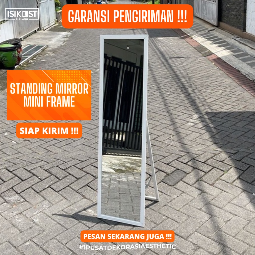 Jual Standing Mirror Mini Frame Aluminium Aesthetic Mirror Murah