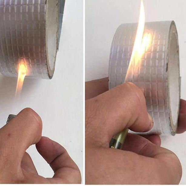 

Lakban Tambal Bocor Atap Bahan Aluminium Foil Butyl Rubber Tape - Silver, 100MM X 5M