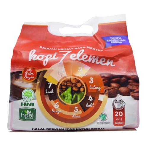 

Kopi 7 Elemen Premium HNI HPAI Kopi Sevel - Bisa COD - 20 Sachet