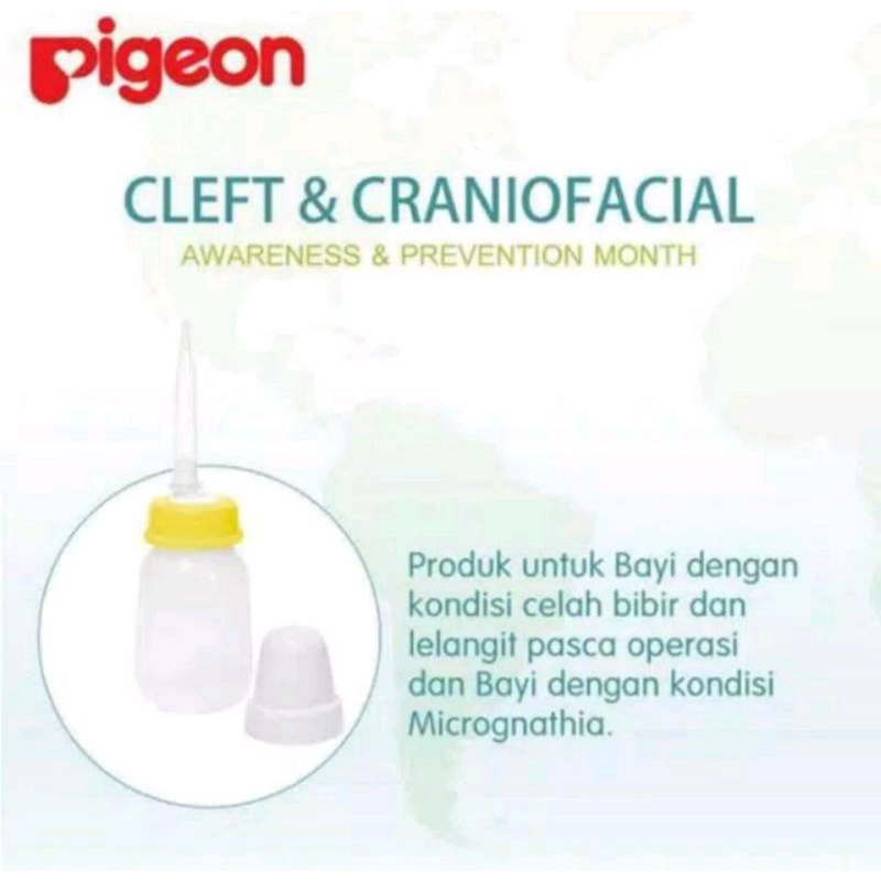 Pigeon Feeder with Long Silicone Nipple 120ml (untuk kondisi bibir sumbing/Micrognathia(pasca operasi))