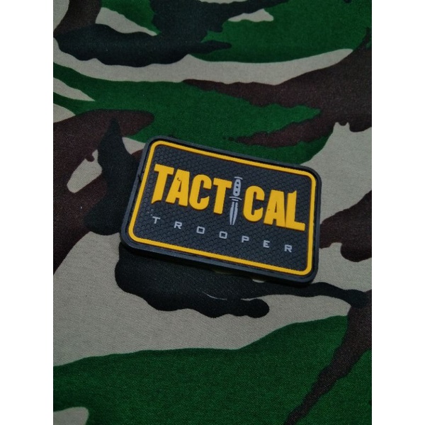 patch RUBBER LOGO TACTICAL /asesor topi tas tempelan perekat