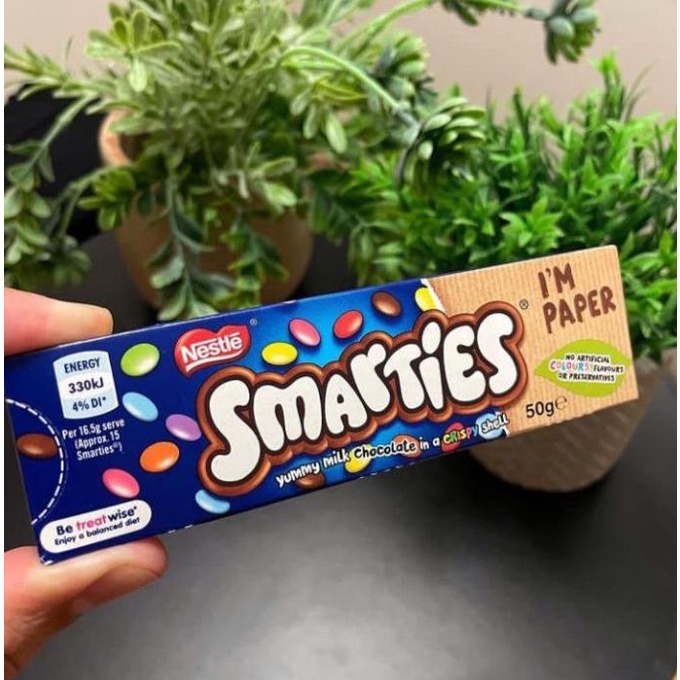 Sale Permen Coklat Smarties 50gr import Australia /PERMEN LUNAK/PERMEN VIRAL/PERMEN MILO/PERMEN YUPI