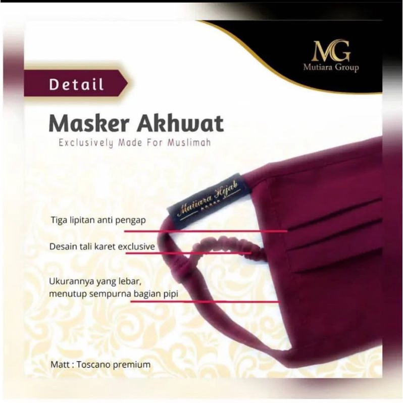 MASKER KAIN MUTIARA HIJAB ORI MASKER HIJAB MASKER KAIN WOLFIS MASKER HARIAN MASKER WAJAH MASKER ANTI