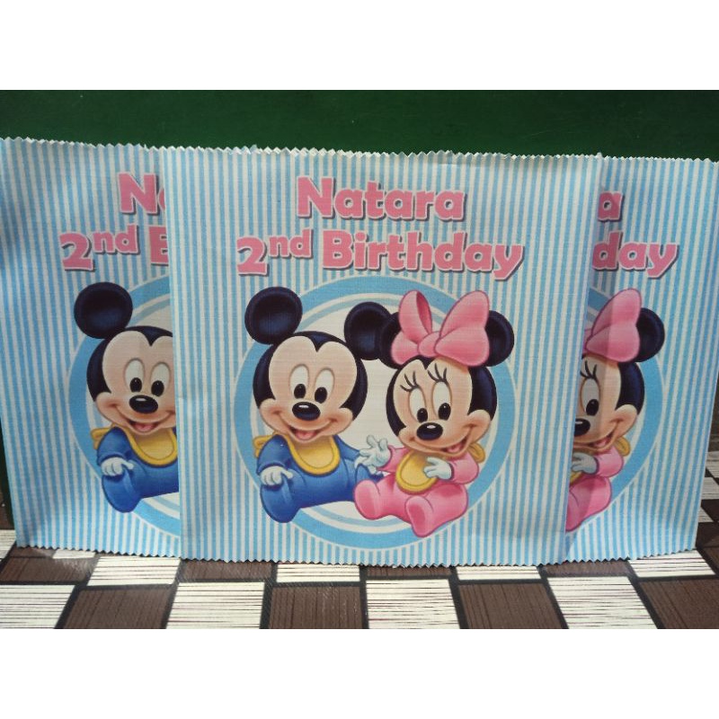 plastik snack ultah custom/pouch snack ultah/kantong snack jumbo