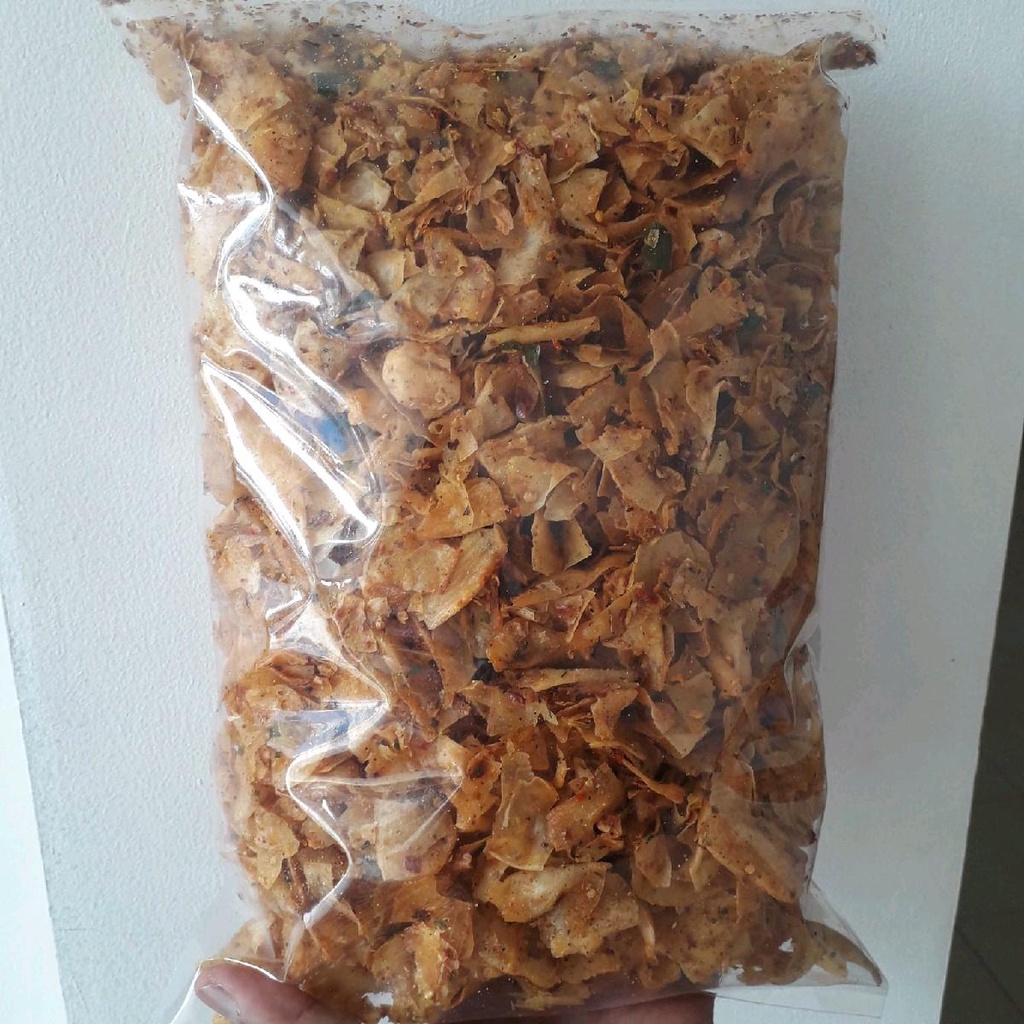 

Keripik singkong pedas bawang 1KG