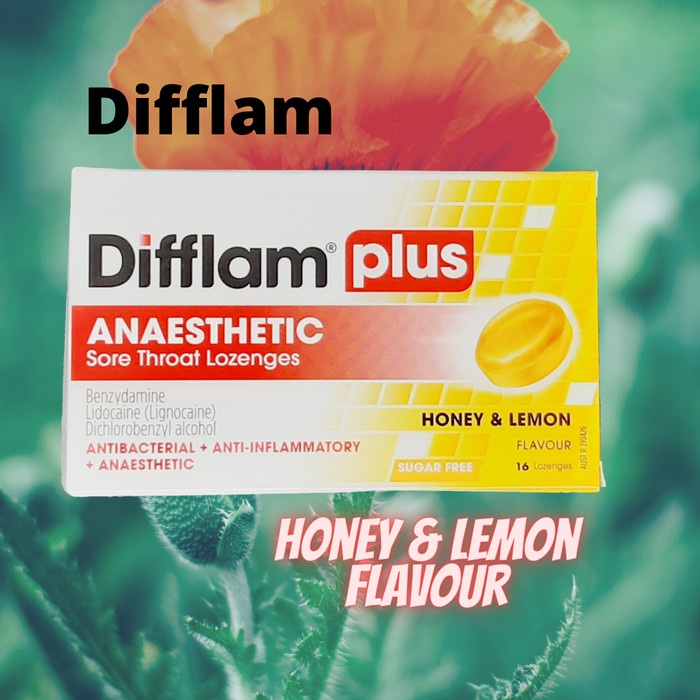 

Difflam Plus Anaesthetic Honey & Lemon Sore throat Lozenges
