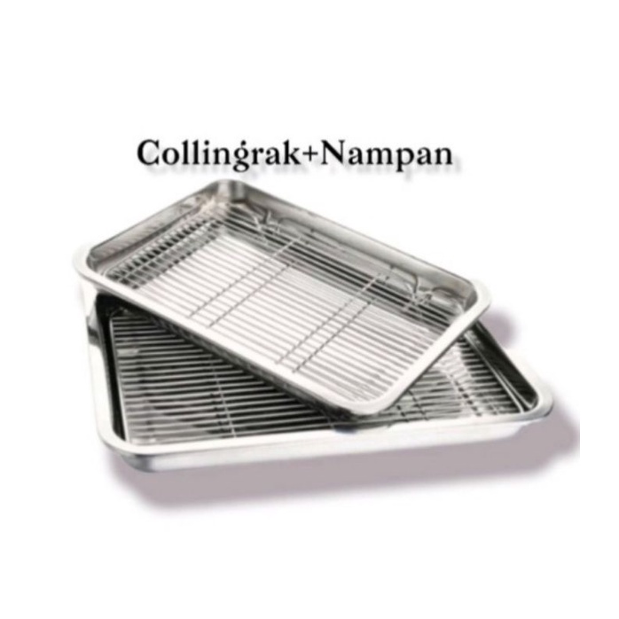 COOLINGRAK DAN NAMPAN STAINLESS BAKING TRAY PENYARING MAKANAN PENIRIS MINYAK SARINGAN