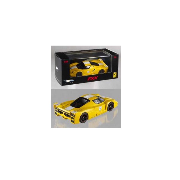 Hotwheels 1/43 Ferrari FXX 2006 Yellow with white stripe