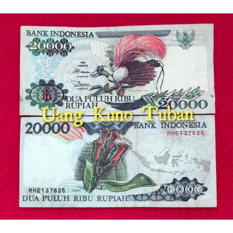 Uang kuno 20.000 cenderawasih