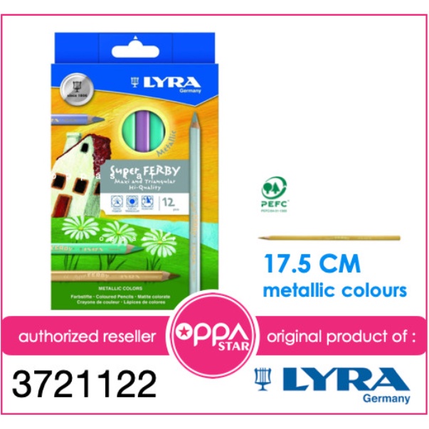 

Pencil Color Lyra Super Ferby Metallic Set 12 - Pensil Warna 3721122
