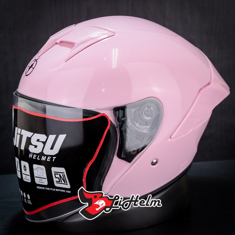 JITSU HELM JS1 SERIES SOLID | PINK | PREMIUM - HALF FACE