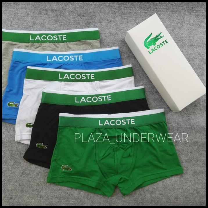 Promo 5 Pcs Cd Boxer Pria Lacoste Cls Trunk