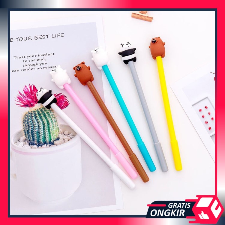 

Gratis Ongkir - S5611 Pena Motif Karakter Beruang Lucu / Alat Tulis Sekolah Kantor ATK / Pena Panda Korea / Stationary