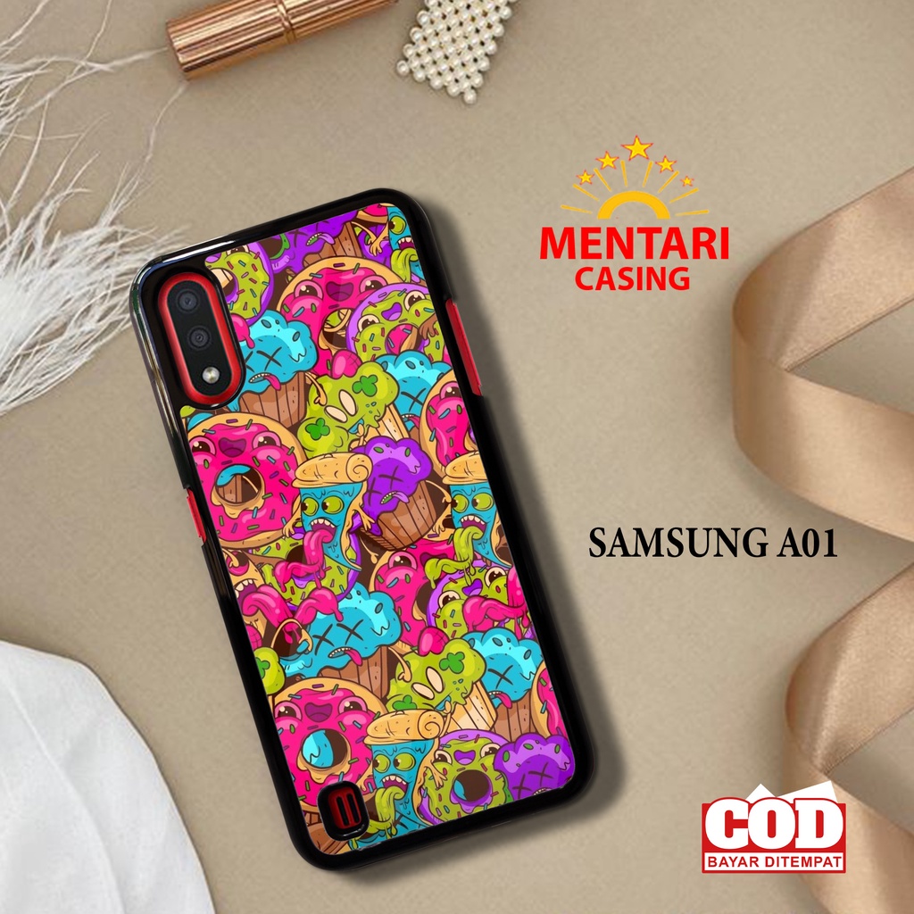 Case SAMSUNG A01 M01 CASING SAMSUNG A01 M01 - [ DOODLEMONSTER ] Case hp - kondom hp - case aesthetic