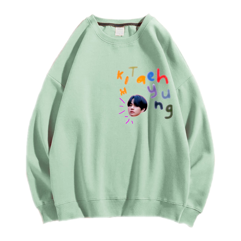 TAEHYUNG SWEATER SWITER CREWNECK PRIA WANITA OVERSIZE Size M-XXL ANAIRA