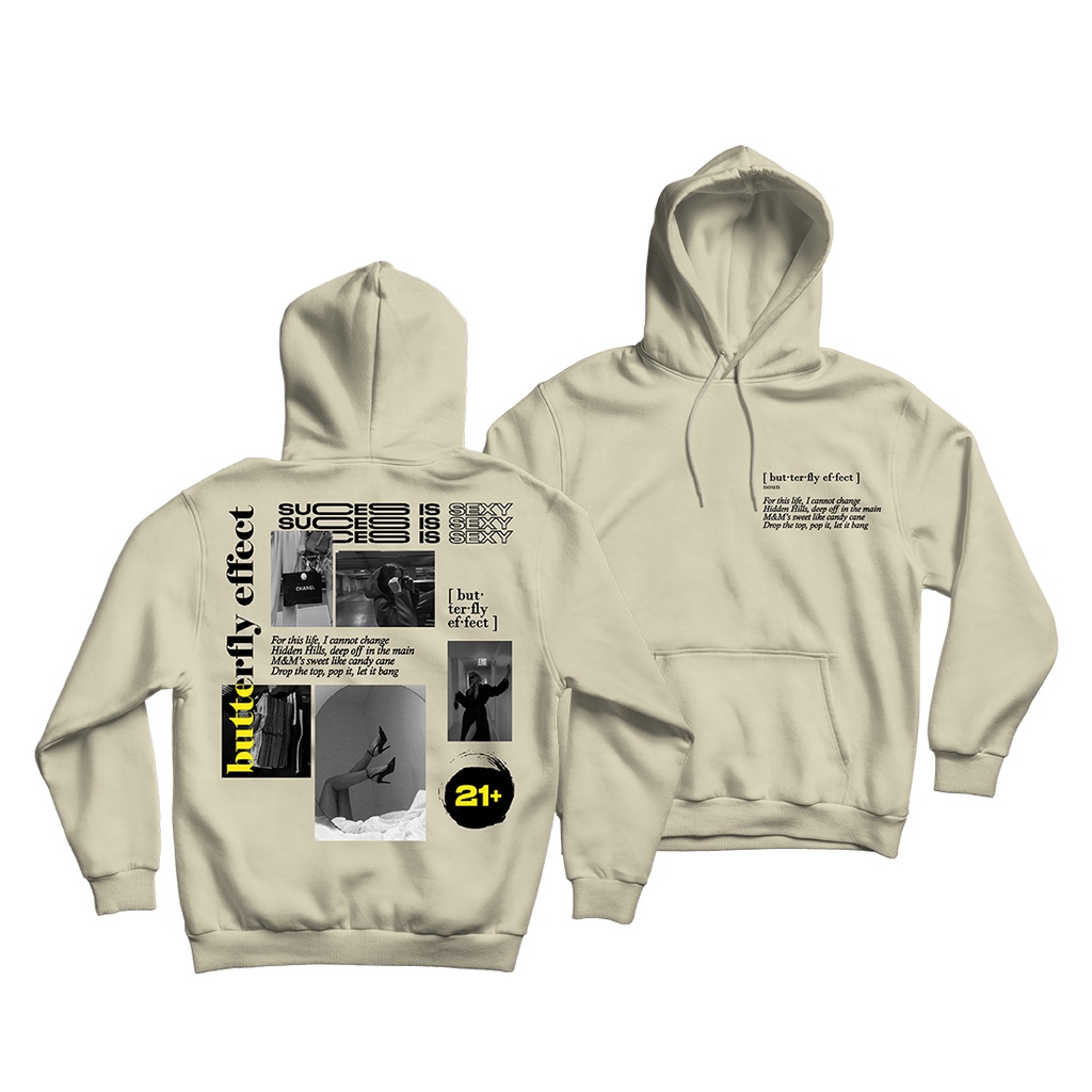 Sweaterpolos Hoodie Jumper BUTTERFLY EFFECT ( Sablon ) Unisex Pria &amp; Wanita