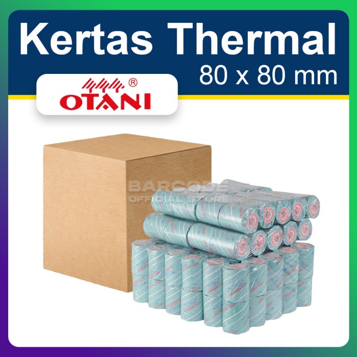 

( 1 DUS ) KERTAS PRINTER THERMAL 80x80 MM - 80MM - 80x80MM OTANI DEVINA36