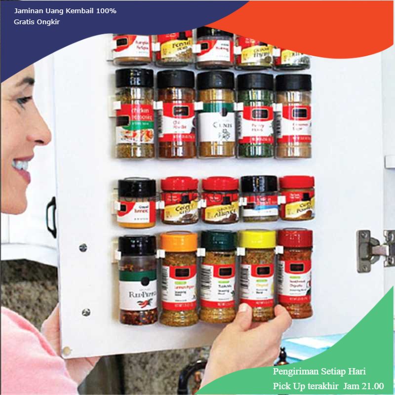 TD - PR BearPaw Rak Gantung Botol Bumbu Dapur Storage Rack 4 PCS - G55