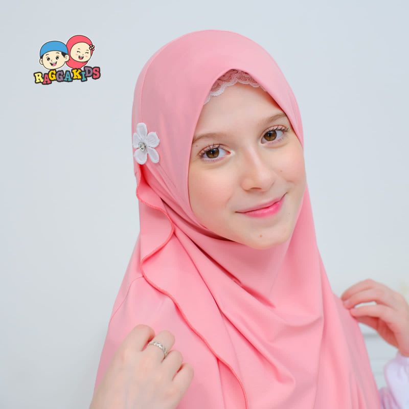 Jilbab Khimar Pashmina Instan Hijab Bergo Khimar Remaja Seragam Sekolah SMP SMA Dewasa Zaara Hijab Original Raggakids