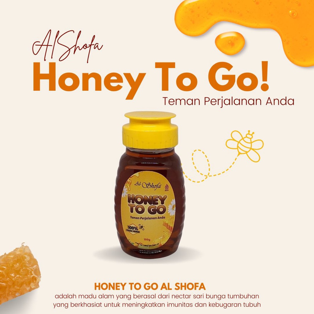 

Madu Al Shofa Honey To Go/Madu Traveling/Madu Umroh Haji Natural Honey Premium 150ml