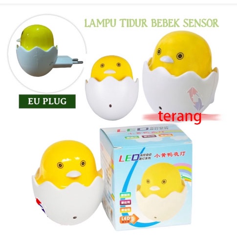Lampu Tidur Led Lampu Tidur Unik Karakter Telur Ayam Sensor Cahaya — 8