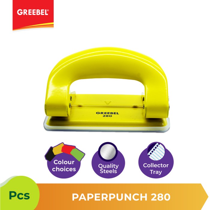 Hole Punch Pembolong Kertas Greebel 280 - tebal kertas upto 1,2mm.