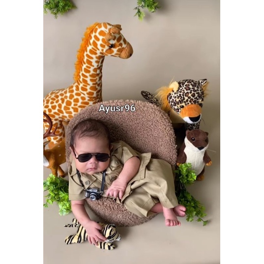 kostum safari baju safari bayi baju safari Newborn properti foto bayi properti foto newborn