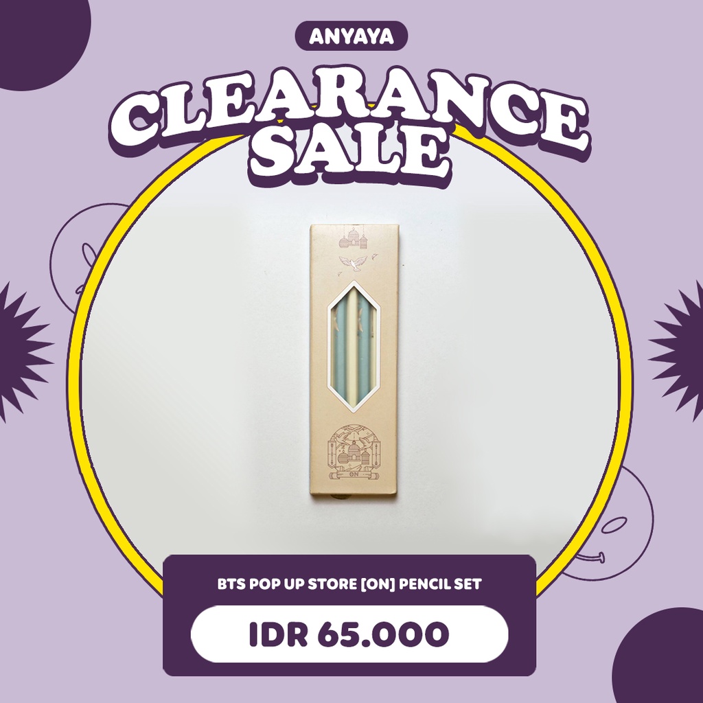 [READY STOCK] BTS POP UP STORE OFFICIAL MERCHANDISE ON - PENCIL SET