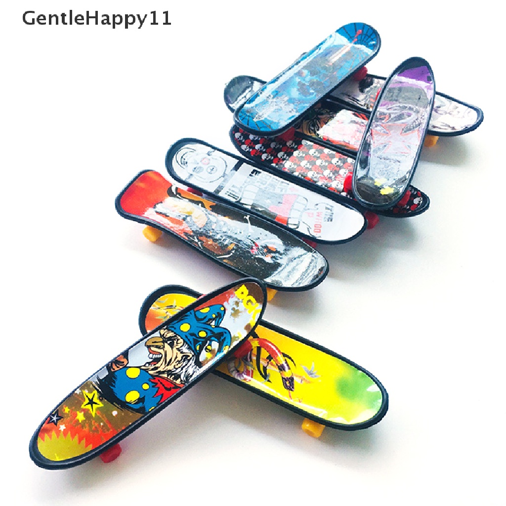 Gentlehappy 1pc Fingerboard Mini Creative Fingertips Skateboard Jari Plastik Skate Scooter id