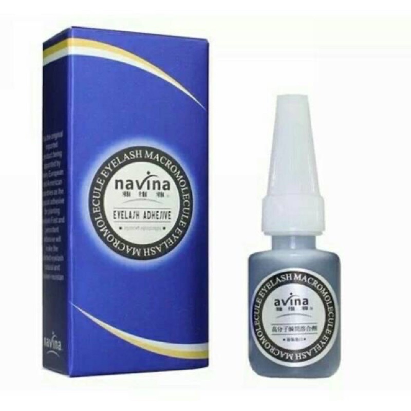 Jual NAVINA BLUE GLUE EYELASH EXTENSION 10ML ( LEM TANAM BULUMATA BOX