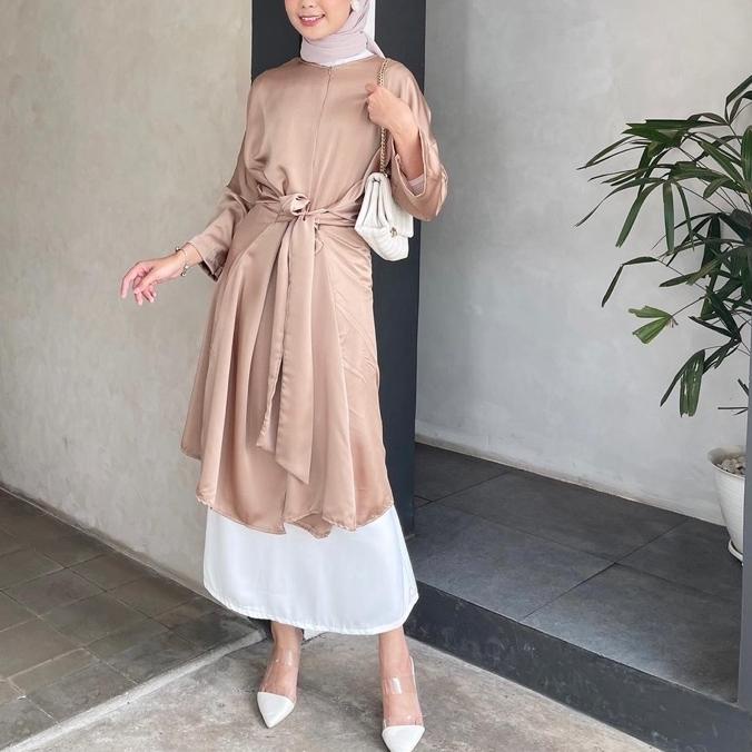 DEZHAF - Plain Tunik Kaftan | Dress Satin