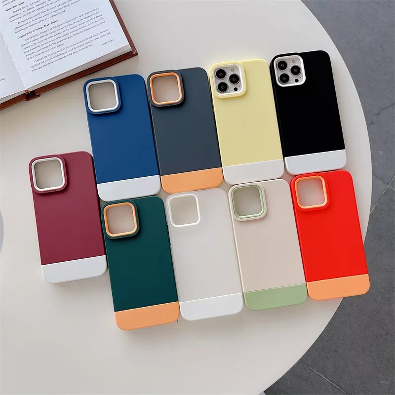 TWO Tone Candy Silicone Iphone x xr xs max 11 12 13 14  pro max 14 plus Case Cover Casing