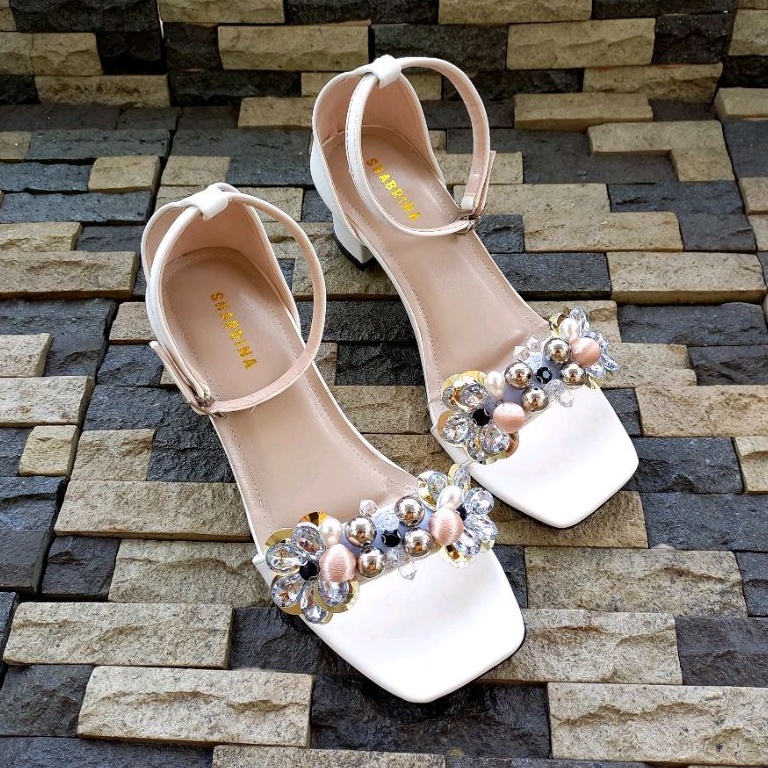 Shabrina Heels Olivia White Special Edition Big Size 41-45