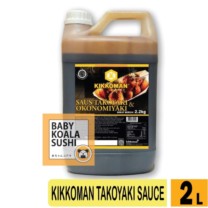 

KIKKOMAN TAKOYAKI SAUCE 2 L HALAL SAUS TOPING TAKOYAKI & OKONOMIYAKI