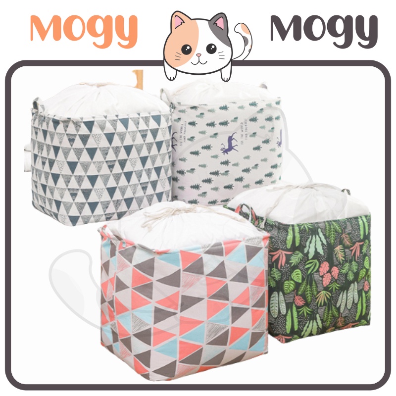 MOGYMOGY HL0464 Tempat Penyimpanan Mainan Baju / Storage Bag Serbaguna Keranjang Lipat Tempat Mainan Anak Bed Cover Baju Celana Gorden Selimut Baju Kotor Motif Minimalis