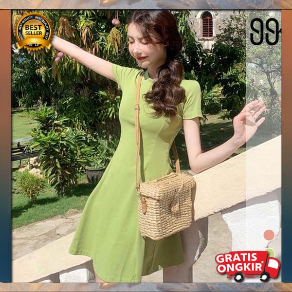 Mnidres Bju Cewe Kekinian Ghaun Pendek Party Bju Dre Kekinian Rokk Selutut Style Korea Mhini Dress P