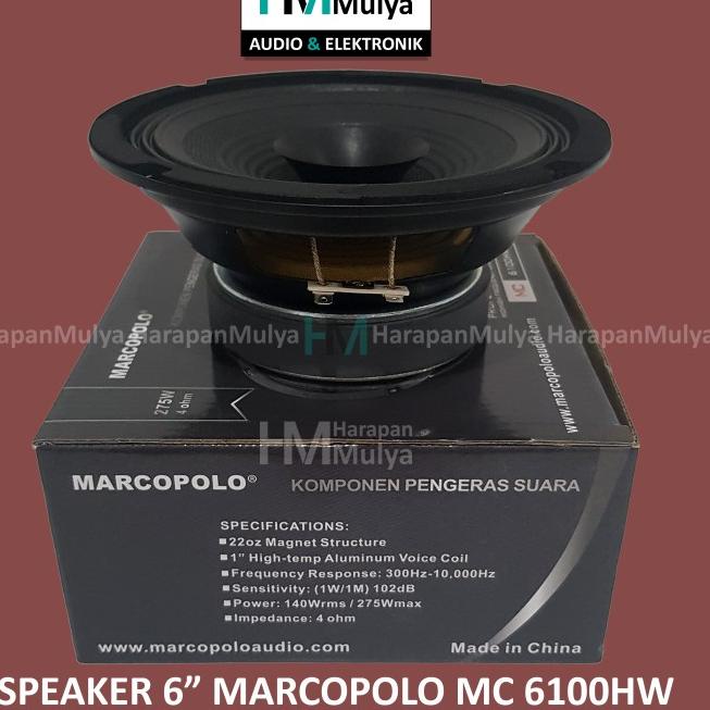 Speaker Fullrange 6" / Full Range 6 inch Marcopolo MC 6100HW