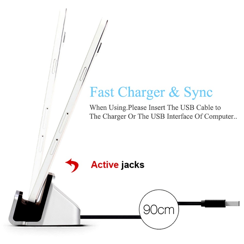 Charging Dock / Dudukan Mobile Phone Android Tipe-c / Iphone Untuk Meja