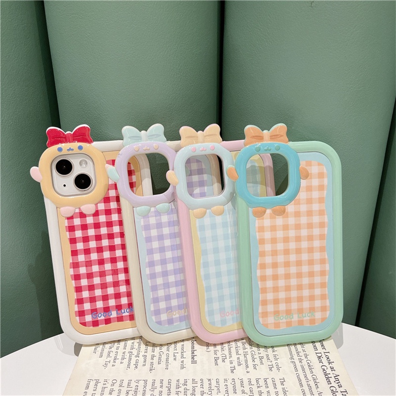 Soft Case Pelindung Lensa Motif Burung Monster Kecil Untuk iPhone14 13 12 11 Pro Max X Xr Xs Max 7 8 6 6s Plus SE 2020