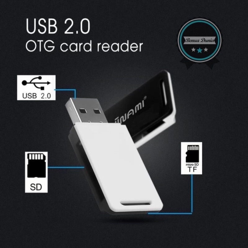 Card reader DIINAMI sd card &amp; Micro sd card high speed fast translit data usb 2.0 all in one for smartphone &amp; tablets