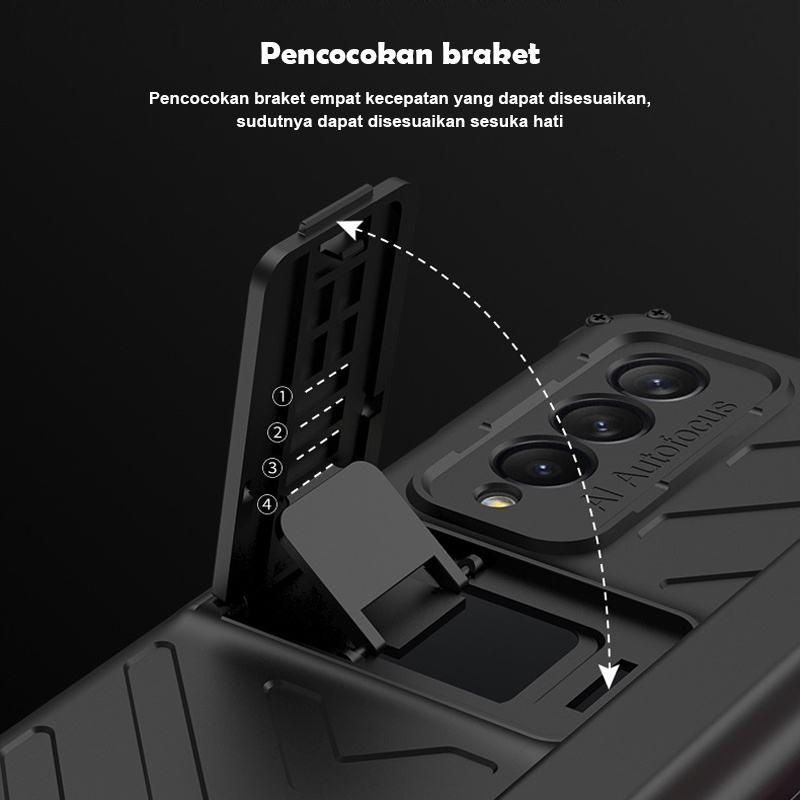 (Pena Gratis)⚡Casing Case Samsung Galaxy Z Fold 3 Dengan Engsel Magnetik Protect ARMOR Stand Adjust Untuk Samsung Galaxy Z Fold 3 Fold3 5G