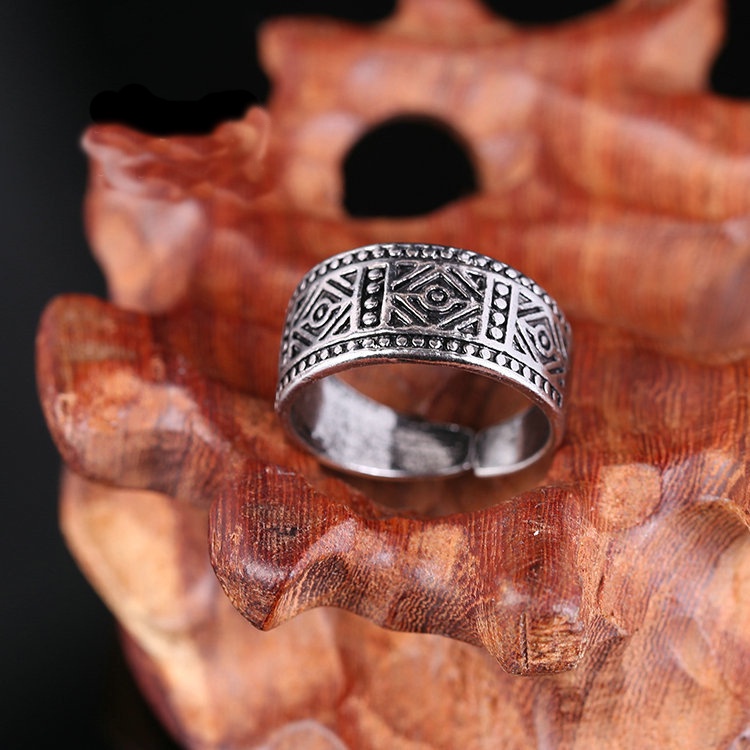 Cincin Desain Monyet Buddha Gaya retro Untuk Pria Dan Wanita