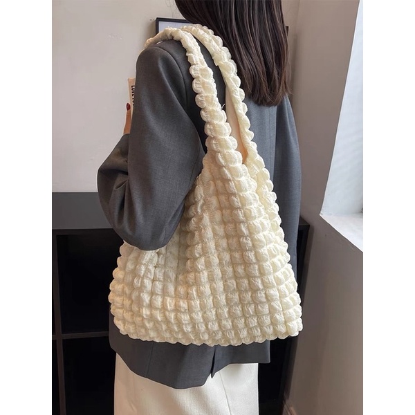 [LITTLE DAISY] AUBRIE PUFFY TOTE BAG / TAS KULIAH TRAVEL GAYA KOREA / TOTE BAG FASHION IMPORT TAS WANITA TRAVEL SEKOLAH EMPUK