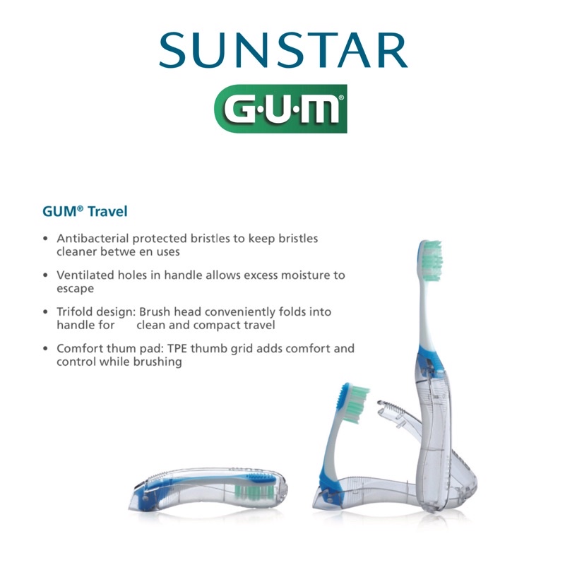 Sikat gigi V travel ortho GUM orthodontic toothbrush orto behel braces tengah cekung bisa dilipat